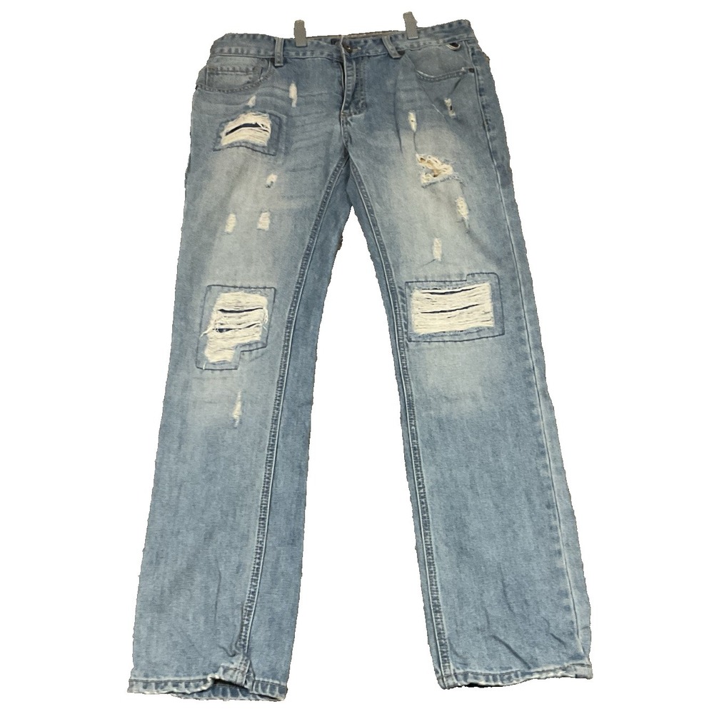 American Rag Men's Dark Wash Skinny‎ Leg Marshall Fit Distressed Y2K Jeans 38x32